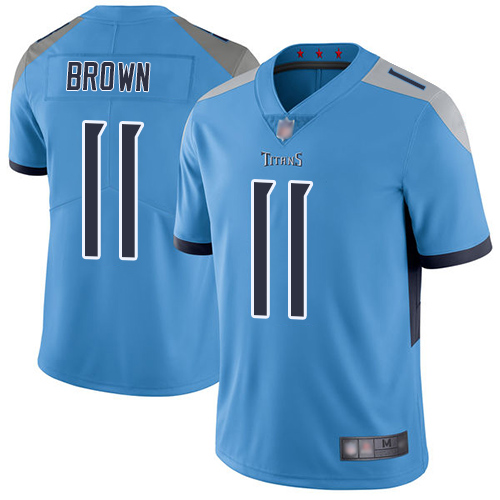 Tennessee Titans Limited Light Blue Men A.J. Brown Alternate Jersey NFL Football 11 Vapor Untouchable